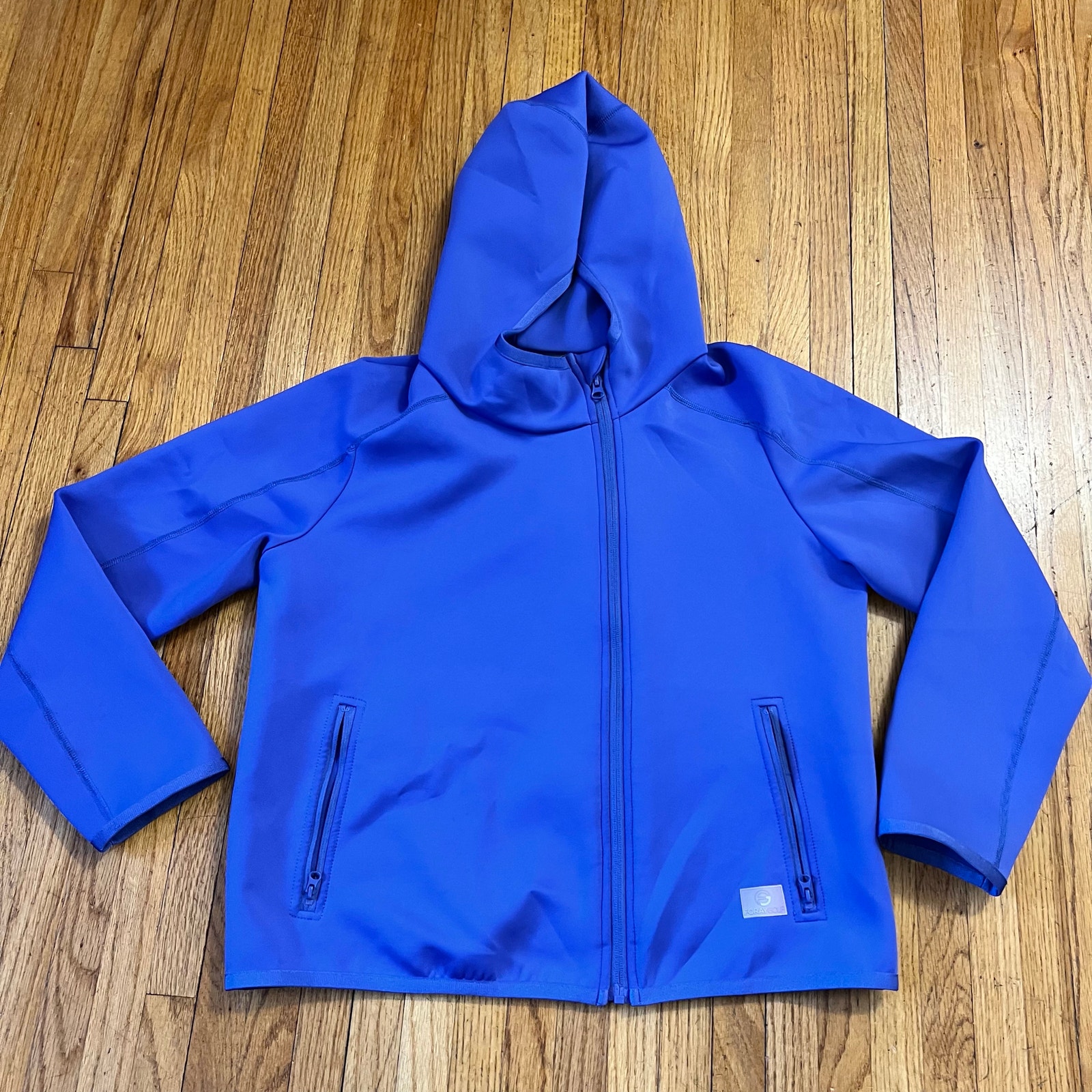 Foray Golf Jacket Womens Small Security Bleach Asymmetric Hooded Spacer Purple